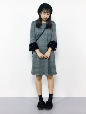 「STRAWBERRY-FIELDS（ストロベリーフィールズ）のアイテム（ワンピース）」を使った、エル 🍒さん（レディース・157cm）の秋コーディネート