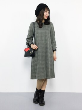 「STRAWBERRY-FIELDS（ストロベリーフィールズ）のアイテム（ワンピース）」を使った、エル 🍒さん（レディース・157cm）の秋コーディネート