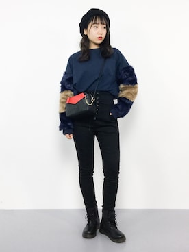 「snidel」｜「アイテム（スウェット）」を使った、エル 🍒さん（レディース・157cm）の秋コーディネート