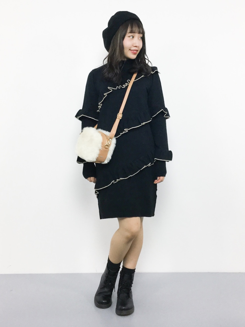 重盛さと美さん着用】フリルニットワンピース[DRESS/ドレス]を使った