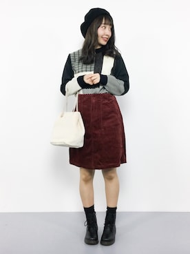 エル 🍒さん（レディース・157cm）の秋コーディネート