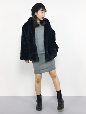 「one after another NICE CLAUP（ワンアフターアナザーナイスクラップ）のアイテム（チェスターコート）」を使った、エル 🍒さん（レディース・157cm）の秋コーディネート