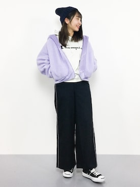 「WC（ダブル シー）のアイテム（ブルゾン）」を使った、エル 🍒さん（レディース・157cm）の秋コーディネート