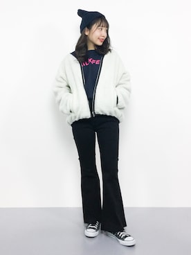 「VENCEEXCHANGE（ヴァンスエクスチェンジ）のアイテム（ブルゾン）」を使った、エル 🍒さん（レディース・157cm）の秋コーディネート