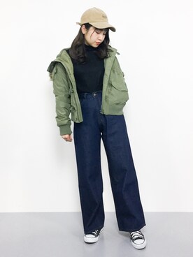 フードファーn 2b ミリタリーコート フライトジャケットを使ったレディース人気ファッションコーディネート Wear