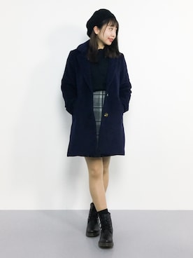 「archives（アルシーヴ）のアイテム（チェスターコート）」を使った、エル 🍒さん（レディース・157cm）の秋コーディネート