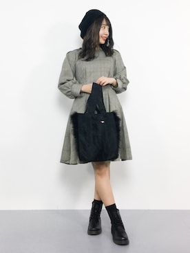 E R Uさん（レディース・157cm）の冬コーディネート