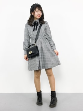「MERCURYDUO（マーキュリーデュオ）のアイテム（ハンチング/ベレー帽）」を使った、エル 🍒さん（レディース・157cm）の冬コーディネート