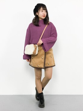 E R Uさん（レディース・157cm）の冬コーディネート