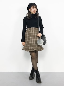 E R Uさん（レディース・157cm）の冬コーディネート