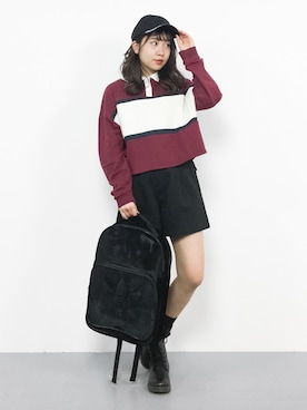 E R Uさん（レディース・157cm）の冬コーディネート