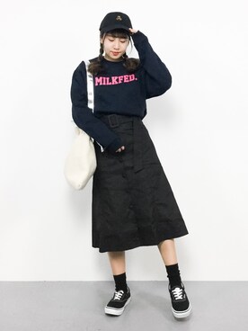 「JOYRICH(ジョイリッチ)のアイテム(帽子)」を使った、E R Uさん(レディース・157cm)の冬コーディネート