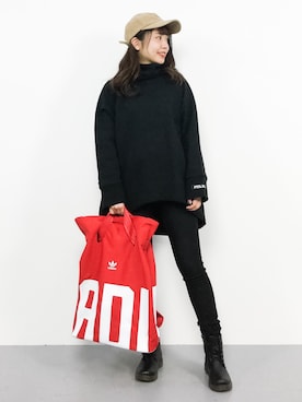 「D-LOOP（ディーループ）のアイテム」を使った、E R Uさん（レディース・157cm）の冬コーディネート