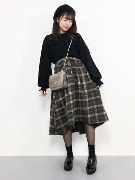 E R Uさん（レディース・157cm）の冬コーディネート