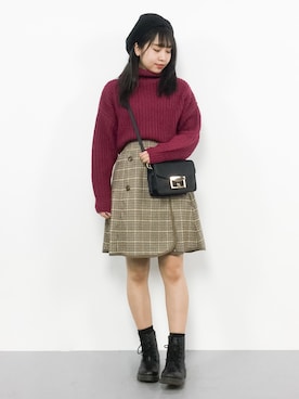 E R Uさん（レディース・157cm）の冬コーディネート