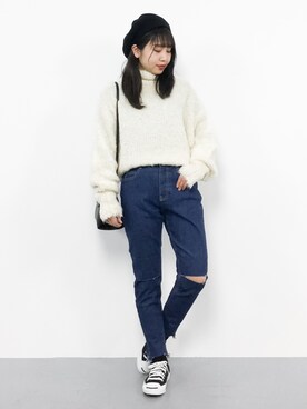 E R Uさん（レディース・157cm）の冬コーディネート