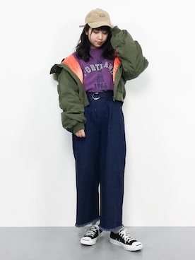 エル 🍒さん（レディース・157cm）の冬コーディネート