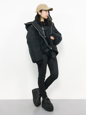 「アイテム（パーカー）」を使った、エル 🍒さん（レディース・157cm・10代）の冬コーディネート