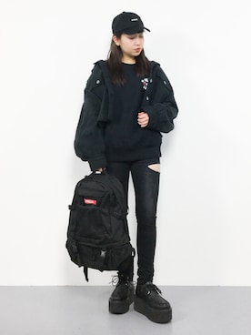 「FRAMeWORK（フレームワーク）のアイテム（スウェット）」を使った、エル 🍒さん（レディース・157cm）の冬コーディネート