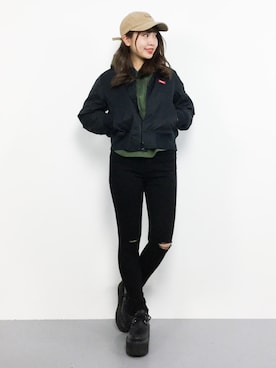 E R Uさん（レディース・157cm）の冬コーディネート