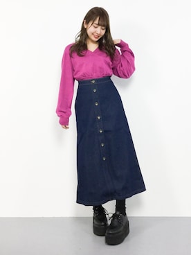 E R Uさん（レディース・157cm）の冬コーディネート