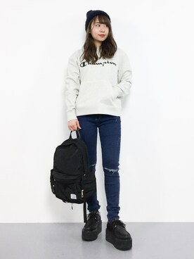 E R Uさん（レディース・157cm）の春コーディネート