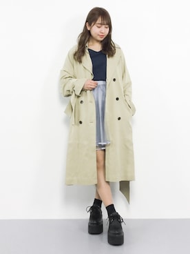 E R Uさん（レディース・157cm）の春コーディネート
