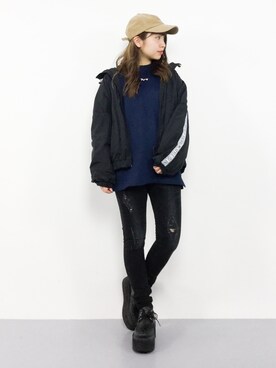 E R Uさん（レディース・157cm）の春コーディネート