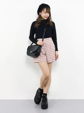 Christian Dior ギンガムチェック柄ショートパンツとニット Christian Dior ギンガムチェック柄ショートパンツとニット