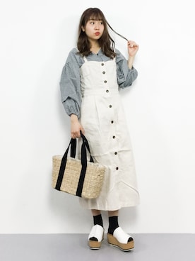 E R Uさん（レディース・157cm）の春コーディネート