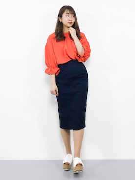 E R Uさん（レディース・157cm）の春コーディネート