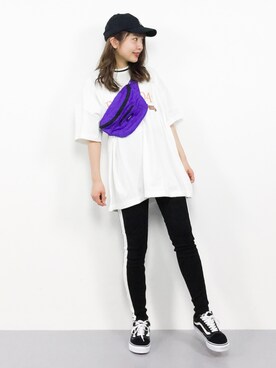 「unrelaxing（アンリラクシング）のアイテム（キャップ）」を使った、エル 🍒さん（レディース・157cm）の春コーディネート