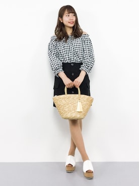 E R Uさん（レディース・157cm）の春コーディネート