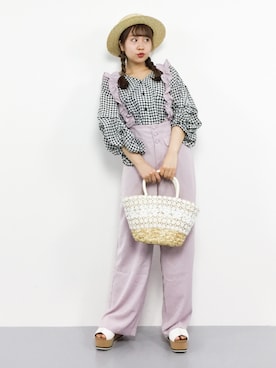 E R Uさん（レディース・157cm）の春コーディネート