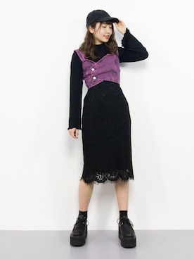 E R Uさん（レディース・157cm）の春コーディネート