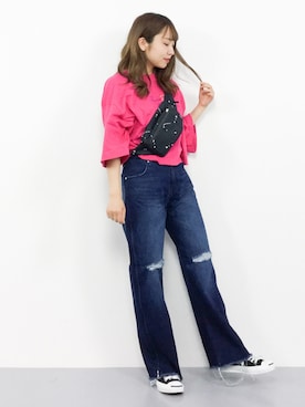 エル 🍒さん（レディース・157cm）の春コーディネート