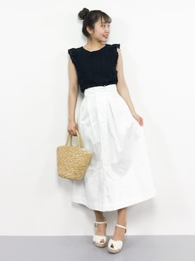 E R Uさん（レディース・157cm）の夏コーディネート