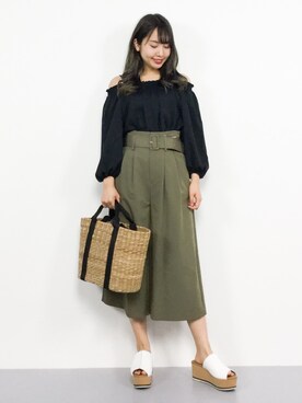 「Larone（ラロネ）のアイテム」を使った、エル 🍒さん（レディース・157cm）の夏コーディネート