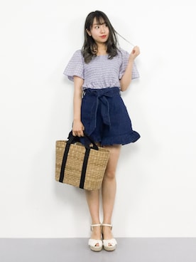 「Larone（ラロネ）のアイテム」を使った、エル 🍒さん（レディース・157cm）の夏コーディネート