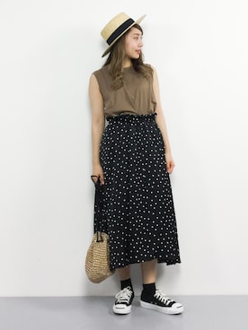 E R Uさん（レディース・157cm）の夏コーディネート