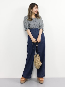 E R Uさん（レディース・157cm）の夏コーディネート