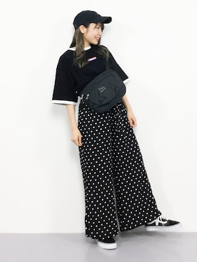 「KRIFF MAYER（クリフメイヤー）のアイテム（バッグ）」を使った、E R Uさん（レディース・157cm）の夏コーディネート