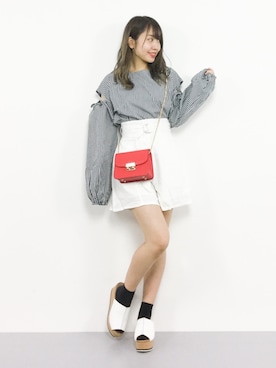「Two Faces（トゥーフェイシーズ）のアイテム（トップス）」を使った、エル 🍒さん（レディース・157cm）の夏コーディネート