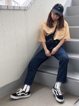 「179/WG（イチナナキュウダブルジー）のアイテム（帽子）」を使った、エル 🍒さん（レディース・157cm）の秋コーディネート