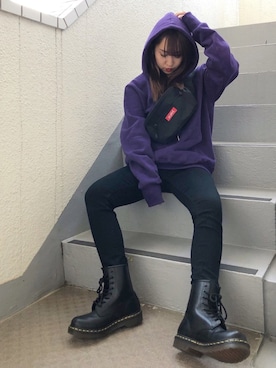 「charm's（チャムス）のアイテム」を使った、E R Uさん（レディース・157cm）の秋コーディネート