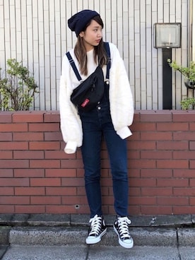 「ストリート服が好き」｜「アイテム（オールインワン・サロペット）」を使った、エル 🍒さん（レディース・157cm）の秋コーディネート