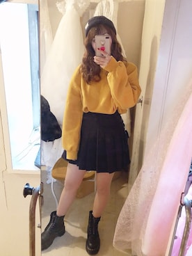 「ウエストイン」｜「アイテム（その他）」を使った、エル 🍒さん（レディース・157cm）の冬コーディネート