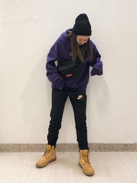 「charm's（チャムス）のアイテム」を使った、E R Uさん（レディース・157cm）の春コーディネート