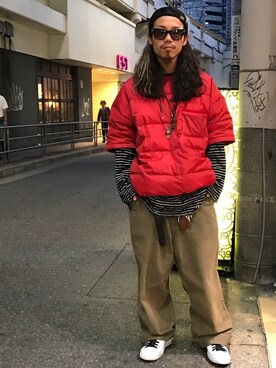 「MYne（マイン）のアイテム（その他トップス）」を使った、AOKIFLASH‼︎!さん（メンズ・166cm）の秋コーディネート