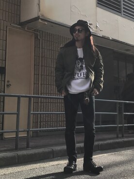 「大阪」｜「アイテム（ブルゾン）」を使った、AOKIFLASH‼︎!さん（メンズ・166cm）の秋コーディネート